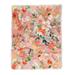 Ninola Design Summer Oleander Floral Coral Made To Order Throw Blanket