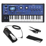 Novation MiniNova 37-Mini-Key Compact Synthesizer Bundle with Sustain Pedal MIDI Cable & Dust Cover