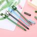 5Pcs Cute Animal Writing Pen Plastic Smooth Flowing Ink Gel Pen School Supplies Pink Plastic Silicone