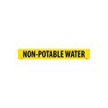 National Marker Pipemarker; Adhesive Vinyl Non-Potable Water 2X14 1 1/4 Cap Height A1175Y