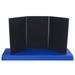 Tri Fold 3-Panel Display Board 72 x 36 with Black Hook & Loop-Receptive Fabric and Write-on Whiteboard