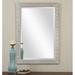 Modern Rectangular Mirror in Antiqued Silver Finish with Textured Profile Frame 29 inches W X 41 inches H Bailey Street Home 208-Bel-1741881