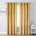 Goory Blackout Luxury Energy Efficient Drapes Privacy Room Thermal Insulated Curtains Grommet UV Protection Living Window Curtain Yellow W:52 x H:96