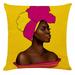 Kokovifyves Home Decor Cushion Cover Beautiful African Woman Pillowcase Throw Pillow Covers