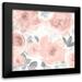 Morris Kelsey 20x20 Black Modern Framed Museum Art Print Titled - Springtime Pink Blush II