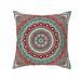 2 Pack Ethnic Bohemian Decorative Colorful Cotton Square for Sofa Set Home Decorative Boho Throw Pillow Case Cushion Cover (18X18 Inches)