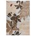 MDA Home Glamour Floral Gray/Brown Polypropylene Area Rug - 5 2 x 7 5