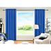 Persian Collection Matte (Not Shiny) 2 Panels Royal Blue Solid Blackout Thermal Rod Pocket Foam Lined Window Curtain Drape R64 84 Length