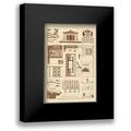 Buhlmann J. 13x18 Black Modern Framed Museum Art Print Titled - Temple of Athene and Theseus PolyMuseumome