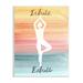 Stupell Industries Inhale Exhale Soothing Yoga Pose Watercolor Effect Wood Wall Art 10 x 15 Design by Kate Eldridge