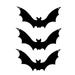 OAVQHLG3B 3Pcs Halloween Hanging Bats Halloween Decorations Metal Art Scary Flat Bats Hanging Pendant - Black Bats Wall Sculpture -Halloween Party Indoor Outdoor Decor Props