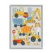 Stupell Industries Construction Vehicles Bulldozing Buildings Traffic Cones Illustration Framed Wall Art 24 x 30 Design by Lisa Perry Whitebutton
