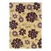 Bowery Hill 96 x 120 Transitional Fabric Hand Tufted Rug in Cream/Purple