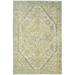 Hand Knotted Gold Wool Rug 6X9 Persian Heriz Distressed Room Size Carpet