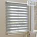 Keego Dual-Layer Roller Blinds Zebra Shades with Box 70% Light Blocking Privacy Color and Size Customizable Gray 57 w x 56 h
