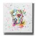 Epic Graffiti Colorful Watercolor American Bulldog by Furbaby Affiliates Canvas Wall Art 18 x18