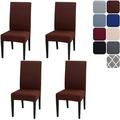 Dining Room Chair Covers Slipcovers Set of 4 Spandex Super Fit Stretch Removable Washable Kitchen Parsons Chair Covers Protector