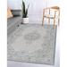 Adiva Rugs Machine Washable Area Rug with Non Slip Backing for Living Room Bedroom Bathroom Kitchen Printed Persian Vintage Home Decor Floor Decoration Carpet Mat (Cream 4 x 6 )