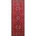 Pasargad Home 043954 Antique Azerbaijan Red Lamb s Wool Area Rug- 3 ft.11 in. X 10 ft. 7 in.