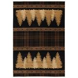 Cottage Woodland Brown Area Rectangle Rug 7 ft. 10 in. x 10 ft. 6 in.