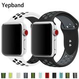 Yepband Sport Band for Apple Watch Bands 38mm 40mm 42mm 44mm 41mm 45mm Breathable Soft Silicone Sport Replacement Strap Women Men for Apple Watch SE iWatch Series 7 6 5 4 3 2 1 Sport Edition