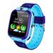 Child Smart Watch LBS Location SOS Antil-lost Silicone Strap Wristwatch 2G SIM Card Clock Wearable Device PK Q50 Kids Watch Blue