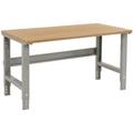 Adjustable Height Workbench C-Channel Leg Shop Top Square Edge 48 W x 30 D Gray