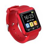 OUNONA Smartwatch U8 Smart Watch Wrist Watch Digital Player Watch for Phone Wearable Electronic Device (Red)