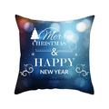 AnuirheiH Christmas Polyester Throw Pillow Covers 18 x 18 Inches Xmas Cushion Cover Case Decorations Winter Holiday Party Pillow Customized Zipper Pillowcase Decor for Sofa Bed Couch Car