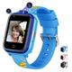 CJC 4G Smart Watch for Kids Smartwatch Phone with Dual Camera GPS WiFi Video Call Voice Chat SOS Pedometer Digital Wrist Watch Support SIM Perfect Birthday Xmas Gifts Blue