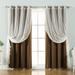Best Home Fashion Mix & Match Tulle Sheer Lace Blackout Curtain - Set of 4