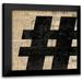 Harbick N 15x15 Black Modern Framed Museum Art Print Titled - Number Sign