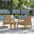 Modway Brisbane 3-Piece Teak Wood Outdoor Patio Outdoor Patio Set Multiple Colors