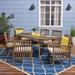 Spring Patio 6-Seater Acacia Wood Dining Set with 71 Oval Table