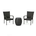 Cascada Outdoor 3 Piece Wicker Chat Set with Flared Arms Multibrown