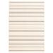 Chaudhary Living 5.25 x 7.5 Gray and Off White Striped Rectangular Outdoor Area Throw Rug