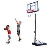 Clearance! 33 Inch Backboard Portable Removable Basketball System Basketball Hoop Teenager PVC Transparent Backboard with Adjustable Height 7ft - 8.5ft