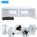 10 Foot Instant White Pop Up Event Canopy Tent with 2 Windows Emergency Shelter for Outdoor and Indoor Use 200 Square Foot Coverage