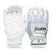 Franklin Sports Youth MLB Shok-Sorb X Batting Gloves Youth Large Pair White/Chrome