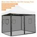 InstaHibit 4 Pcs Zippered Canopy Tent Walls Mesh Sidewalls for Pop Up 10 ft Canopy Side Wall Fair w/ Service Windows