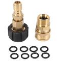 Pressure Washer Adapter Set Quick Connector M22 14mm Swivel To M22 Metric Fitting M22-14 Swivel + 3/8 Inch Plug 3/8 Inch Quick Disconnect + M22 Male Quick Connect Kit 5000