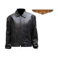 Dealer Leather LJ246-09-XS Womens Soft Leather Braided & Fringed Motorcycle Jacket - Extra Small