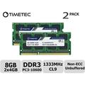 TIMETEC HYNIX IC 8GB KIT (2x4GB) Laptop Memory DDR3 1333 MHZ PC3 10600 1.5 V 204 PIN SODIMM (8 GB KIT (2x4GB))