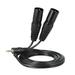 Tomshine 1.5m/ 5ft Audio Cable Cord Dual XLR Male to 3.5mm Male Plug