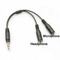 Headset Adapter/Headphone Adapter for Iphone/Microphone Plug For 3.5mm Headsets With Separate Headphone Microphone Plugs M/F