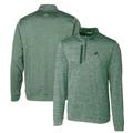 Men's Cutter & Buck Green Portland State Vikings Heathered Vault Stealth Quarter-Zip Pullover Top