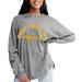 Women's Gameday Couture Gray ECU Pirates Faded Wash Pullover Sweatshirt