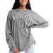 Women's Gameday Couture Gray Ohio State Buckeyes Faded Wash Pullover Sweatshirt