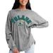 Women's Gameday Couture Gray Tulane Green Wave Faded Wash Pullover Sweatshirt