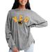 Women's Gameday Couture Gray VCU Rams Faded Wash Pullover Sweatshirt